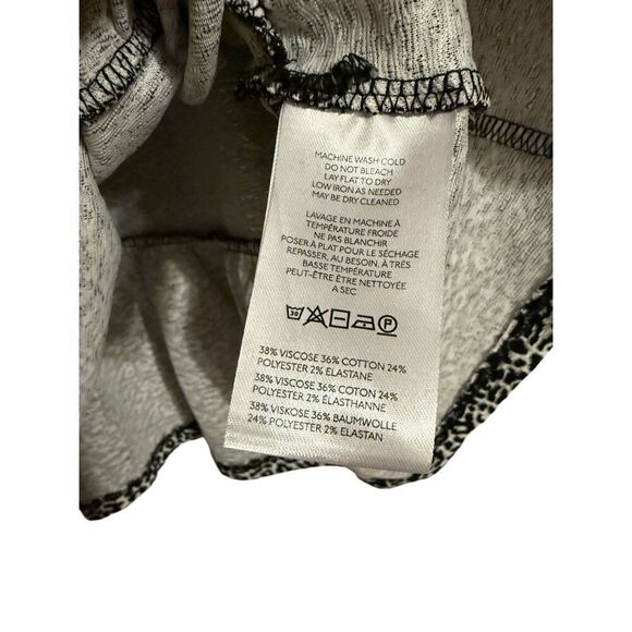 Brand New Anthropologie Maeve Peplum Scoop Neck Leopard Print Black White Tank - Picture 7 of 14